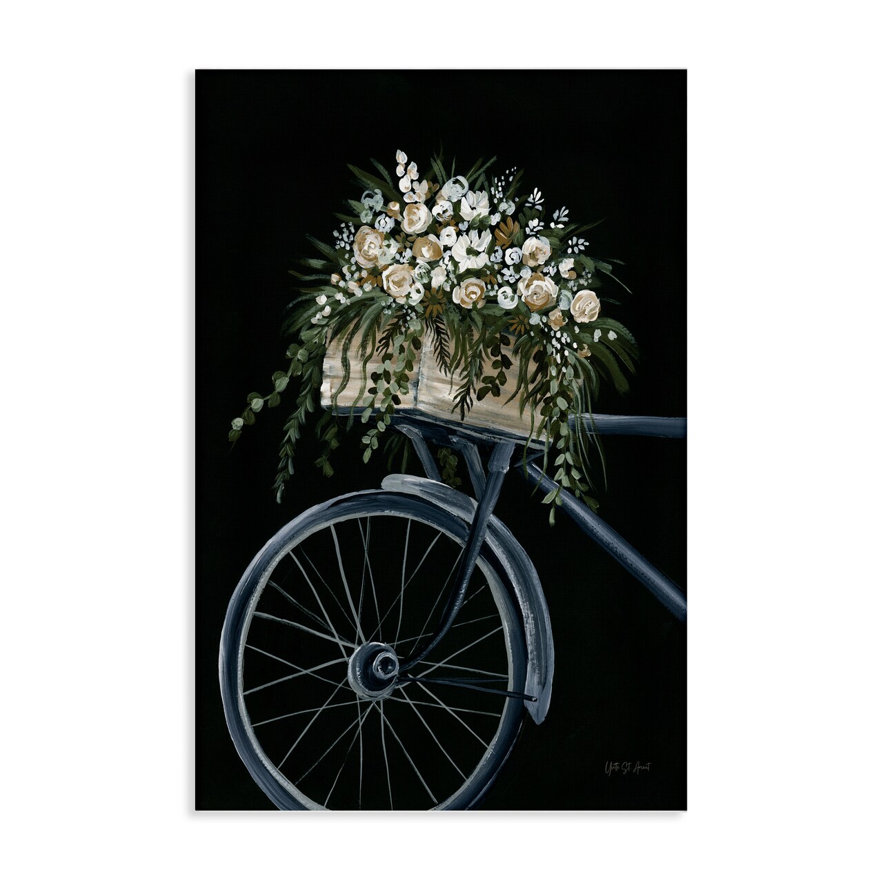 Stupell Industries Vintage Bicycle with Florals Canvas Wall Art Design by Yvette St. Amant